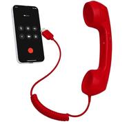 Cornetta Retro Per Cellulari Collegamento Type-C a Segreteria Telefonica | Cornetta Telefonica Retro Con Microfono Adatto a aziende ufficio scuola casa riunioni