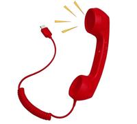 Cornetta Rétro Tipo C, Telefono Rétro Collegabile Al Cellulare, Ro-sso | Collega Il Ricevitore Retrò Per Telefono Cellulare, Ricevitore Telefonico Portatile Per Cellulare Con Microfono, Per Uffici E
