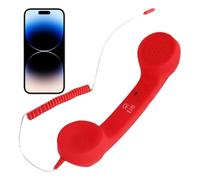Cornetta Rétro Tipo C, Telefono Rétro Collegabile Al Cellulare, Ro-sso | Collega Il Ricevitore Retrò Per Telefono Cellulare, Ricevitore Telefonico Portatile Per Cellulare Con Microfono, Per Uffici E