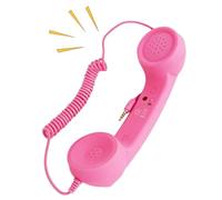 Cornetta Rétro Tipo C, Telefono Rétro Collegabile Al Cellulare, Rosa Chiaro | Collega Il Ricevitore Retrò Per Telefono Cellulare, Ricevitore Telefonico Portatile Per Cellulare Con Microfono, Per Uffici E