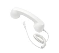 Cornetta telefonica retrò - Altoparlante fisso di tipo C con audio chiaro | con microfono per telefono cellulare | per aula, scuola, Halloween, Natale, videoconferenze, chiamate, incontri