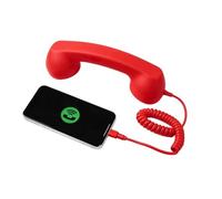 Cornetta Telefonica Retrò Altoparlante Type-C Audio Chiaro per Telefono | Microfono Per Cellulare Videoconferenze Chiamate Chat Aula Casa Scuola Halloween Natale Riunioni