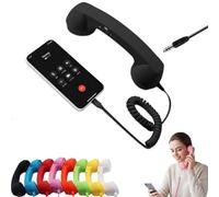 Cornetta Telefonica Retrò In Stile Anni '90, Ricevitore Per Cellulare Vecchio Stile, Ricevitore Per Telefono Fisso Con Microfono E Altoparlante, Cornette USB-C/Jack, Con Pulsante Di Risposta