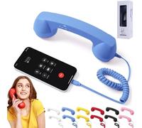 Cornetta Telefonica Retrò, Ricevitore Per Telefono Fisso Di Tipo C E Bluetooth, Adattatore Per Telefono Fisso Vintage, Collegamento A Telefoni Cellulari, Con Pulsante Di Risposta, Microfono