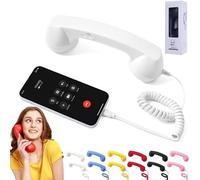 Cornetta Telefonica Retrò, Ricevitore Per Telefono Fisso Di Tipo C E Bluetooth, Adattatore Per Telefono Fisso Vintage, Collegamento A Telefoni Cellulari, Con Pulsante Di Risposta, Microfono