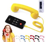 Cornetta Telefonica Retrò, Ricevitore Per Telefono Fisso Di Tipo C E Bluetooth, Adattatore Per Telefono Fisso Vintage, Collegamento A Telefoni Cellulari, Con Pulsante Di Risposta, Microfono