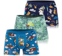 cornette Boxer aderenti da uomo, confezione da 2, 3, 4, 6 pezzi, divertenti, comodi e traspiranti, 95% cotone, mutande da uomo, taglia M, L, XL, XXL, colori: blu, verde, grigio, nero, blu, verde, blu