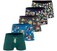 cornette Boxer aderenti da uomo, confezione da 2, 3, 4, 6 pezzi, divertenti, comodi e traspiranti, 95% cotone, mutande da uomo, taglia M, L, XL, XXL, colori: blu, verde, grigio, nero, Verde / Blu