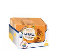 Cornetti Integrali con Ripieno Zucca, Carota e Arancia - 308g - Snack Dolce Ricco di Fibre con Farina Integrale 100% - Variazioni 4/8/12 Pezzi (8 PEZZI)