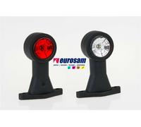 CORNETTO FANALINO IN GOMMA BIANCO-ROSSO LED 12/24V LUNGO DRITTO FURGONE CAMION