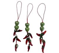 Cornetto Portafortuna 3 pezzi da Appendere Cuore verde Ciondolo con laccetto