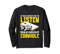 Cornhole Amante Ascolta Parlare Di Cornhole Maglia a Manica