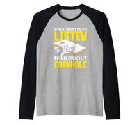 Cornhole Amante Ascolta Parlare Di Cornhole Maglia con Maniche Raglan