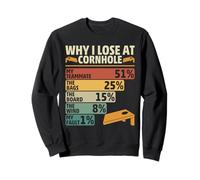 Cornhole Art per Uomini Donne Giocatori di Buco di Mais Divertente Cornhole Felpa