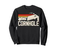 Cornhole Art per Uomini Donne Giocatori di Buco di Mais Divertente Cornhole Felpa