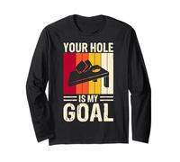 Cornhole Art per Uomini Donne Giocatori di Buco di Mais Divertente Cornhole Maglia a Manica