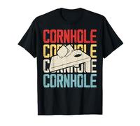 Cornhole Art per Uomini Donne Giocatori di Buco di Mais Divertente Cornhole Maglietta