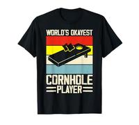 Cornhole Art per Uomini Donne Giocatori di Buco di Mais Divertente Cornhole Maglietta