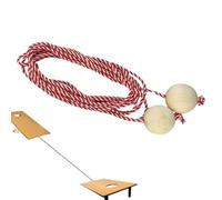 Cornhole Distance Measuring Gadget Wooden Balls Rope Set