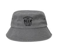 Cornhole E Birra, Ecco perché Sono Qui. Donne Uomo Cotone Bucket Hat Confortevole Secchio Cappelli Pieghevole Cappello da Pescatore per Estate Pesca All'Aperto
