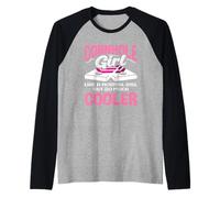 Cornhole Girl Lover piace una ragazza normale molto più bella Maglia con Maniche Raglan