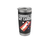 Cornhole Is My Cardio Cornhole Bags Corn Hole Board Cornhole Bicchiere termico in acciaio inox doppia parete