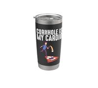 Cornhole Is My Cardio Cornhole Bags Corn Hole Board Cornhole Bicchiere termico in acciaio inox doppia parete