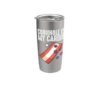 Cornhole Is My Cardio Cornhole Bags Corn Hole Board Cornhole Bicchiere termico in acciaio inox doppia parete
