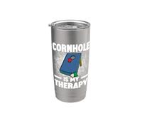 Cornhole Is My Therapy Bags Corn hole Board Cornhole Bicchiere termico in acciaio inox doppia parete