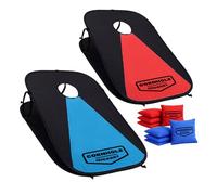 Cornhole Izicarry - Leggero e Pieghevole in Tela 90×60 cm - Set con 2 Tavole + 8 Sacchetti + Borsa da Trasporto - Gioco da Esterno per Bambini e Adulti - Original Corner