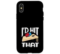 Cornhole Lover: I'd Hit That Fun Game Slogan Custodia per iPhone X/XS