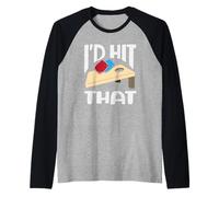 Cornhole Lover: I'd Hit That Fun Game Slogan Maglia con Maniche Raglan