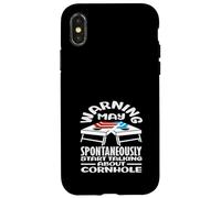 Cornhole Lover Warning può iniziare a parlare cornhole Custodia per iPhone X/XS