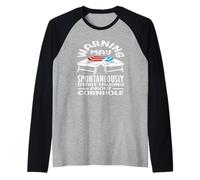 Cornhole Lover Warning può iniziare a parlare cornhole Maglia con Maniche Raglan