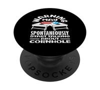 Cornhole Lover Warning può iniziare a parlare cornhole PopSockets PopGrip Adesivo