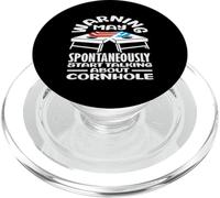 Cornhole Lover Warning può iniziare a parlare cornhole PopSockets PopGrip per MagSafe