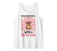 Cornhole Nana Mai Sottovalutare Una Nonna con Un Sacco di Fagioli Canotta