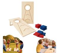 Cornhole Party Games Outdoor Indoor, gioco da spiaggia | Gioco di lancio per bambini e adulti con sacchetto, 1 × Cornhole Boards & 2 × 5 sacchetti Cornhole