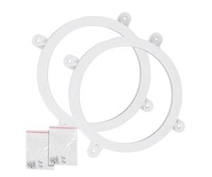 Cornhole Ring Lights - LED Light Up Board Rings For Cornhole Sets | Waterproof Lawn Backyard Games | 2-Pack Battery Operated Circle Lights For Four Corners Day Night Play Eye Protection ABS 19x19cm