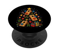 Cornhole Team Player Albero di Natale PopSockets PopGrip Adesivo