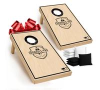 Cornhole Ufficiale in Legno - 90×60 cm - 2 Tavole + 8 Sacchetti - Set con Borsa da Trasporto - Gioco da Esterno per Bambini e Adulti - Giardino, Spiaggia, Campeggio - Original Corner
