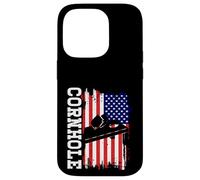 Cornhole USA Bandiera Americana Corn Hole Giocatori Divertente Cornhole Custodia per iPhone 14 Pro