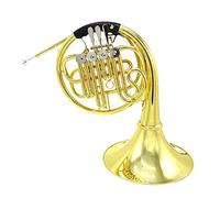 Corni a tre pulsanti a quattro pulsanti a fila singola corno francese in si bemolle, adatto per principianti strumento a fiato (colore: fila singola di quattro chiavi)