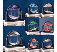 Cornice 3D con sabbia mobile con pittura dinamica di sabbie mobili per migliorare l'umore e la pazienza, pezzo decorativo per casa e ufficio (marrone)