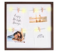 Cornice 3D Multi Foto Fotografie, da Appendere Parete Contorno 3D Tridimensionale, Dimensione Immagini 10x15 Cm, Ricordi Amore Famiglia Momenti Felici, Idea Regalo (NERO, MEDIA 38x38 Cm.)