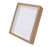 Cornice 3D per ombre da 17,8 cm, profondità 5 cm, per fiori secchi, statuette e artigianato fai da te, robusta vetrina in densità per decorazioni domestiche (colore legno)