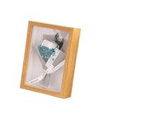 Cornice a fondo profondo, Cornice for scatola in legno 3D multicolore, dimensioni multiple for display, figure, campioni di artigianato fai-da-te(Wood-depth-3cm,A4)