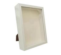Cornice a fondo profondo, Cornice for scatola portaombrelli da 3 cm multicolore, dimensioni multiple for bouquet di fiori secchi, foto fai te(White Frame,13X18cm 7inch)