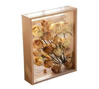 Cornice a fondo profondo, Cornici Shadowbox profonde 4 cm Multicolori Dimensioni multiple in legno for foto Fiori secchi fai-da-te(Wood Color Frame,13X18cm 7inch)