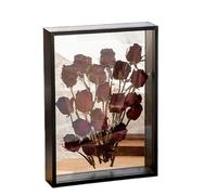 Cornice a fondo profondo, Cornici Shadowbox profonde 4 cm Multicolori Dimensioni multiple in legno for foto Fiori secchi fai-da-te(Black Frame,13X18cm 7inch)